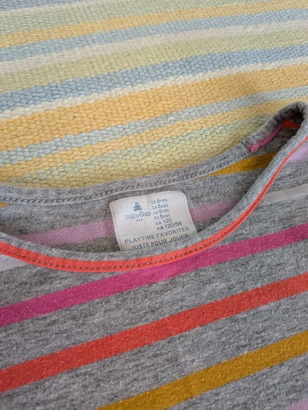 🛍️ BUNDLE ONLY • Baby Gap Striped Peplum Long Sleeve Top 5T